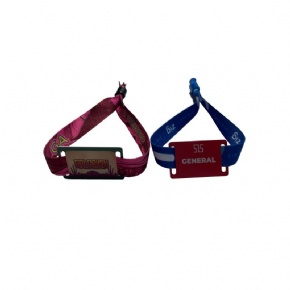 RFID Fabric Wristband with PVC Tag